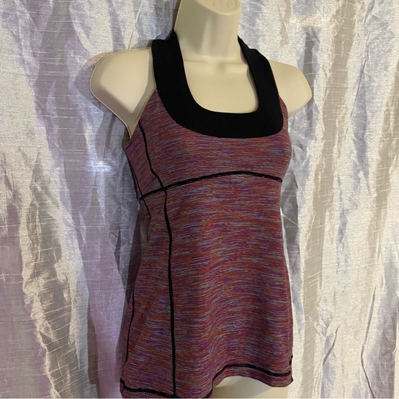 Lululemon Scoop Neck Tank built in bra, no size tag, maybe SZ S, GUC, see notes - Picture 2 of 10